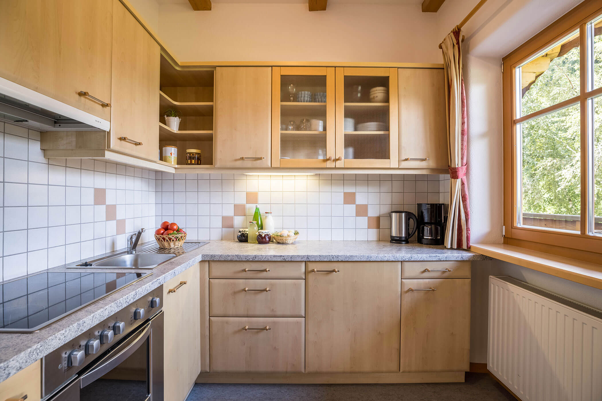 Helle Küche im Apartment Gitschberg - Oberplunerhof