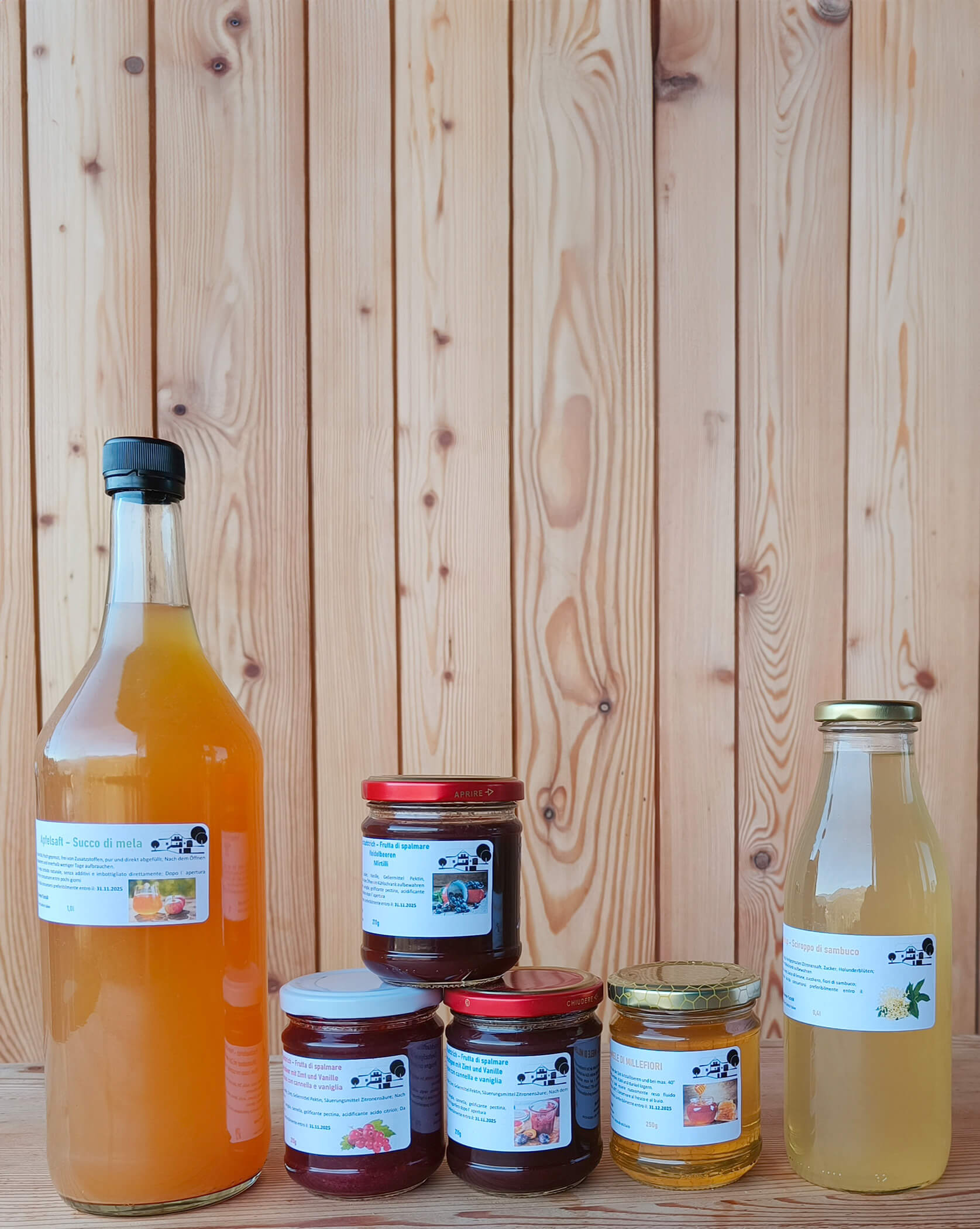 Hofeigene Produkte: Marmeladen und Säfte - Oberplunerhof